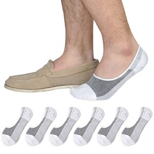 Jormatt 6 Pairs No Show Socks Mens Cotton Trainer Socks