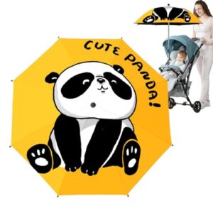 Yelschwa Stroller Parasol UPF 50+ Pram Sunshade Umbrella With Clamp 360° Rotatable Umbrella Handle Waterproof Umbrella For Bicycle Wheelchair Beach Chair And Stroller Summer Shading Tools