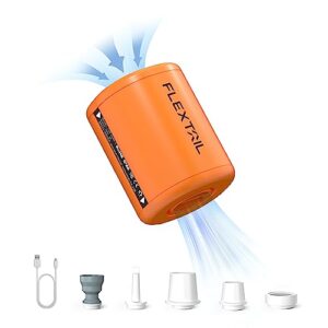 FLEXTAILGEAR Tiny Pump 2X Vacuum Bag Pump with 1300mAh Battery Mini Air Pump 0.2 lbs Type C Rechargeable to Inflate Deflate for Pool Floats Air Bed Air Mattress Vacuum storage bags