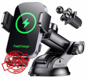 Glangeh Car Phone Holder Wireless Charger