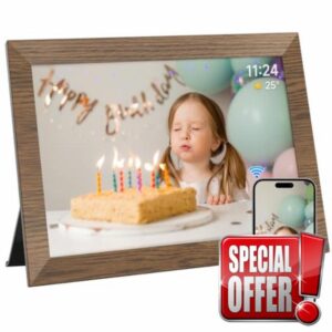 AHOWAI 32GB Digital Photo Frame WiFi 10.1 Inch with 1280x800 IPS LCD Touchscreen