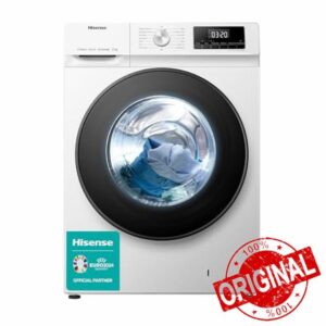 Hisense WFQA1214EVJM Freestanding 12 KG Front Load Washing Durable Inverter Machine Steam Wash Quick Wash 15 Washing Programs 1400 RPM White Energy Rating A            [Energy Class A]