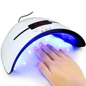 LED UV Nail Lamps for Gel Nail Polish Nail Dryer Curing Lamp with 3 Timers Auto Sensor LED Digital Display USB Plug Carry Convenie