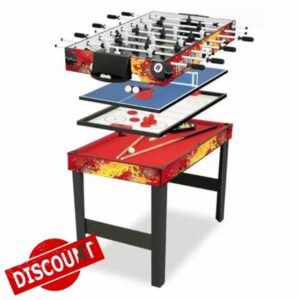 Viavito 4ft 4 in 1 Multi Games Table Combo Sports Pool Football Hockey Table Tennis Table with Accessories