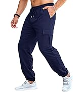 Mens Cargo Joggers Trousers Casual Elasticated Waist Tracksuit Bottoms for Men M-4XL