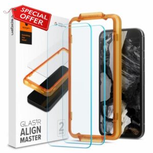 Spigen Glas.tR Slim Alignmaster Tempered Glass Screen Protector for Google Pixel 8a (2 Pack)
