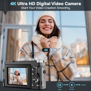 4K 48MP UHD Autofocus Video Camera with 32G Card