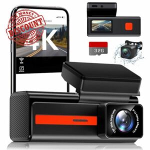 Dash Cam Front and Rear 4k & 1080P Car Camera Dash Cam with WiFi