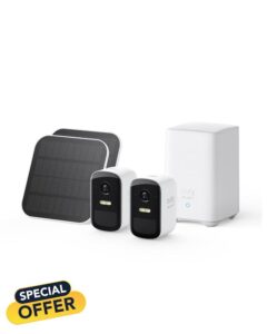 eufy Security eufyCam 2C Pro 2-Cam Kit with Solar Panel Solar Security Camera Outdoor Wireless