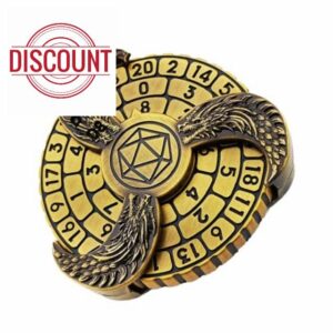 DND Roulette Dice Spinner | Dungeons Dice Board Games | Rotating Metal Dice with DND Dice Box | Dungeons Roulette Shape Dices for Table Games RPG D4