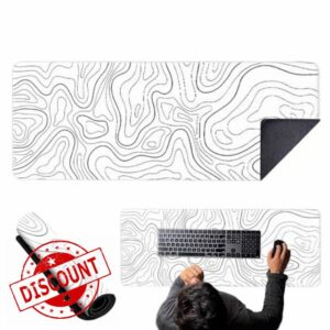 Minimalist Topographic large Mouse Mat Gaming