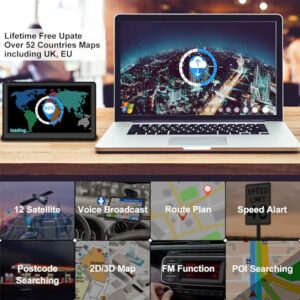 Car GPS Navigator with 2024 UK Europe Maps