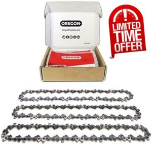 Oregon 3-Pack Chainsaw Chain for 14-Inch (35 cm) Bar -52 Drive Links – low-kickback chain fits Husqvarna