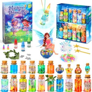 Lovchil Craft Kits Children-Mystery Potion Making Kit for Kids Boy and Girl Toys Age 6 7 8 9 10-20 Creative Magic Mix Potion Bottles-Ideal Christmas Birthday Fariy Gifts