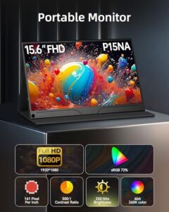 15.6-inch 1080P Matt Screen with USB Type-C and Mini HDMI