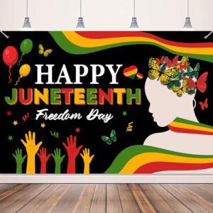 GPWXYYY Juneteenth Decorations Backdrop