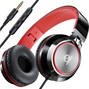 Artix CL750 Wired Headphones with Mic & Volume Control — 90% Noise Cancelling Headphones Wired