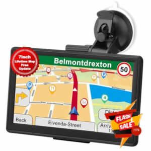 Lehwey Sat Nav 7 inch with UK Europe Maps 2024 free Lifetime updates