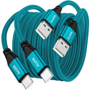 USB C Cable 3M 2 Pack Type C Charger Fast Charger 3A Lead Nylon Braided for Samsung Galaxy S21 S20 S10 S9 A12 A20e A21s A40 A51 Huawei P30 P20 P40 Xperia