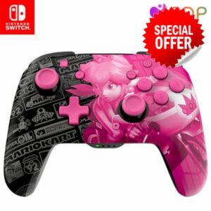 PDP Rematch GLOW Wireless Controller Grand Prix Peach Nintendo Switch