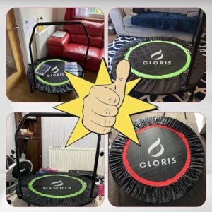 Rebounder with Adjustable Foam Handle Indoor/Outdoor Fitness Body Exercise