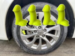 4 PCS Prank Tire Valve Stem Caps Funny Airtight Dust Proof Covers Anti-Rust Valve Stem Cover