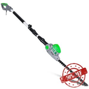 Gracious Gardens Corded Extendable Pole Hedge Trimmer 550W 2.5M Telescopic Hedge Trimmer Long Reach Hedge Cutter with 4 Position's