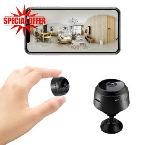 1080P WiFi Spy Camera Hidden Camera with Motion Detection Wireless Indoor Small Security Video Camera for Smart Home Surveillance Micro Secret Nanny Long-lasting Battery Spy Cam with App Control