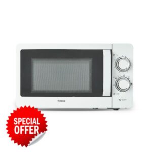 Tower T24042WHT Manual Microwave with Sleek Mirror Door
