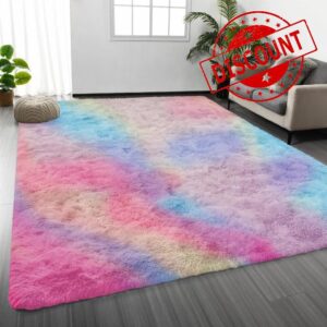 Oxford Homeware Area Rugs Living Room Large 160x230 cm– Rainbow Rugs for Bedroom