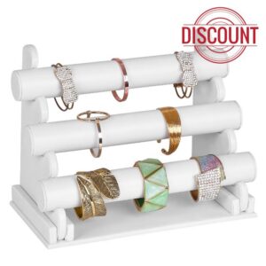 SONGMICS 3-Bar Bracelet Holder for Necklace