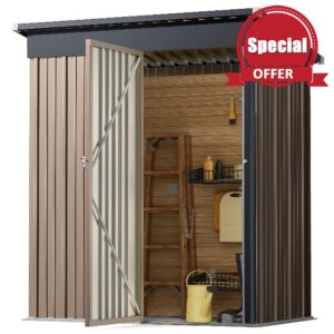 XEMQENER Lockable Garden Storage Shed