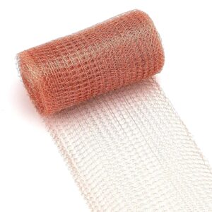 Omevett Pure Copper Mesh Rodent Control 6m/20 Feet Copper Mesh Slug Repellent UK Fine Wire Mesh Roll Rat Mesh Rodent Proofing Wire Metal Mesh for Home Garden Mouse Rat Bat Birds Snails Pigeo