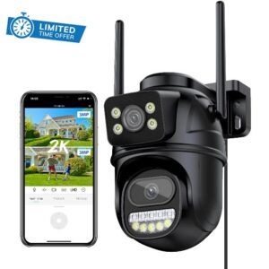 2.5K/6MP Dual Lens Outdoor Security Camera