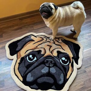 Shar Pei Dog Shaped Front Door Doormats