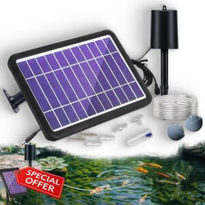 RISINGUP Solar Pond Aerator with Air Pump