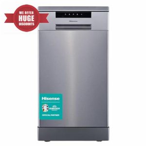Hisense HS523E15XUK Slimline 10 Places Free Standing Dishwasher Stainless Steel with 30 Minutes Quick Wash [Energy Class E]            [Energy Class E]