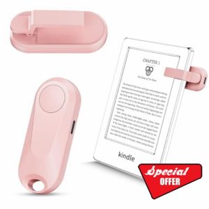 K2 RF Remote Control Page Turner for Kindle Paperwhite Accessories Ipad Reading Kobo Surface Comics/Novels iPhone Tablets Android Taking Photos Camera Video Recording Remote (Pink)