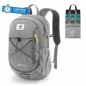 SKYSPER Foldable Small Backpack – 20L Lightweight Hiking Daypack with Chest Belt Packable Travel Rucksack for Women Me