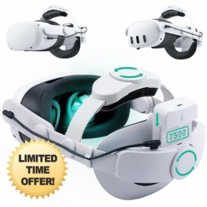 Noiposi Head Strap with 7500mAh Battery for Meta Quest 3 & Quest 2