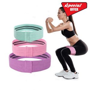 Exercise Resistance Bands (Set of 3)- Non-Slip Glute Bands for Women & Men Booty Band Fabric Squat Bands for Legs & Glutes for Women/Men/Beginners/Athletes Strength Training