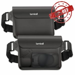 Lamicall IPX8 Waterproof Pouch Bag - [2 Pack] Universal Waterproof Waist Dry Bag with Adjustable Belt Strap