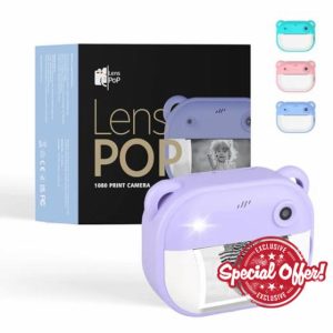 Instant Photo Print Camera for Kids - Toy Toddler Camera for Children with Inbuilt Digital Printer - Birthday Gift for Girls and Boys - 3 Print Rolls