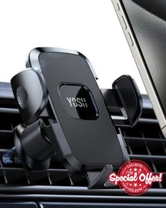 YOSH Car Phone Holder with Double Lock Metal Hook
