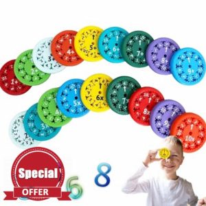 Math Fact Fidget Spinners - Say Goodbye to Dull Drills! Mini Quiet Math Fidget Spinners Relieves Stress