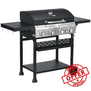 Outsunny 4+1 Gas Burner Grill