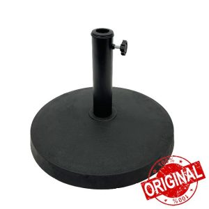 Trueshopping Parasol Base 12kg Black - Round Umbrella Stand for Outdoor