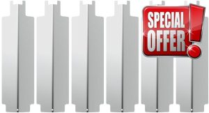 WELL GRILL Flame Distributor Gas Grill Stainless Steel Burner Cover Replacement Parts for EL Fuego Dayton 6 Burner