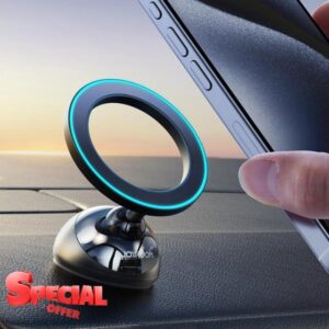 JOYROOM Fits for MagSafe Car Mount [Strong 20xN55 Magnets] iPhone Car Holder with Fluorescent Panel