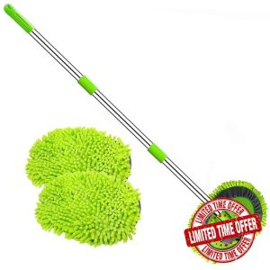 OXNSHEJW Car Cleaning Brush Microfibre Mop Telescopic Car Wash Brush with Extendable Handle & Scratch Free Head Car Washing Kit - Suitable for Cleaning Cars